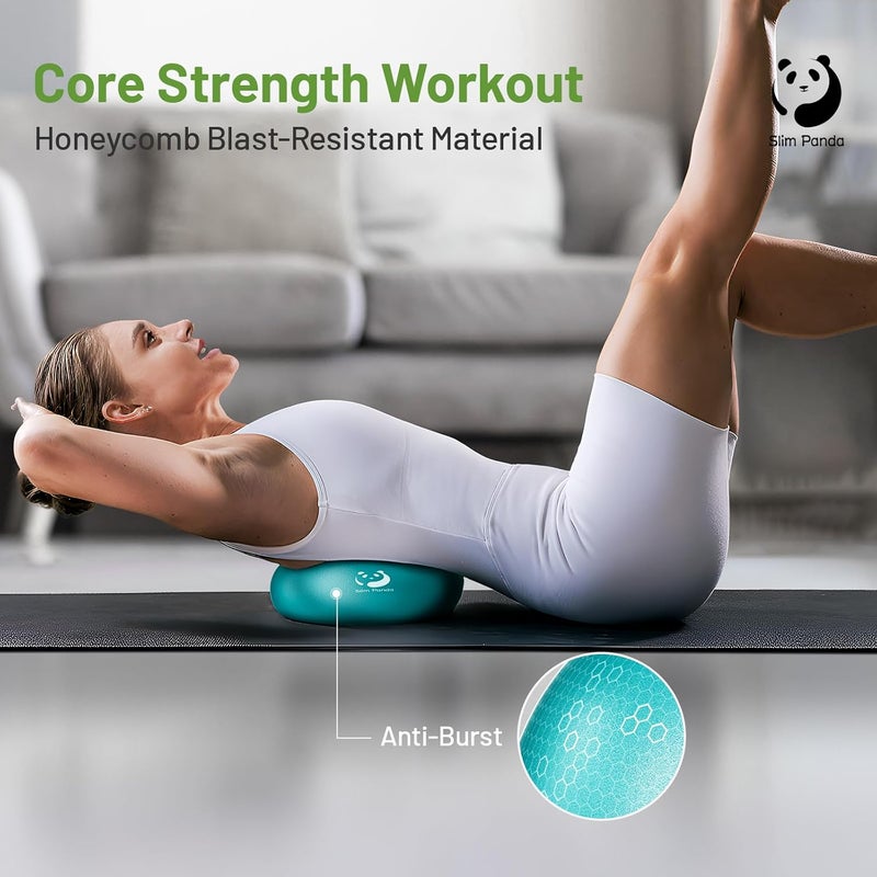 Slim Panda Pilates Ball, 9 Inch Small Exercise Ball, Anti Burst Mini Yoga Ball for Stability, Workout, Barre, Core Strength, Physical Therapy, Balance, Stretching - Image 2